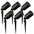 6x Foco LED de Exterior con pincho - IP65 - Casquillo GU10 - Cable de 2 Metros - Negro