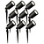 9x Foco LED de Exterior con pincho - IP65 - 5W - 4000K - Cable de 1 Metro - Negro