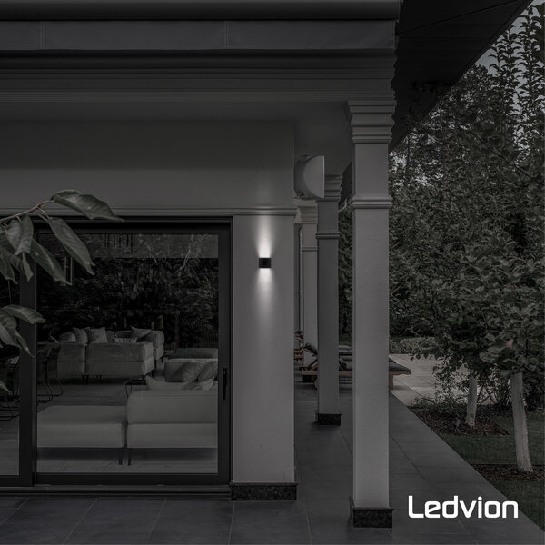 Ledvion Aplique de Pared LED Mira S Negro - 3000K - 6W - IP54