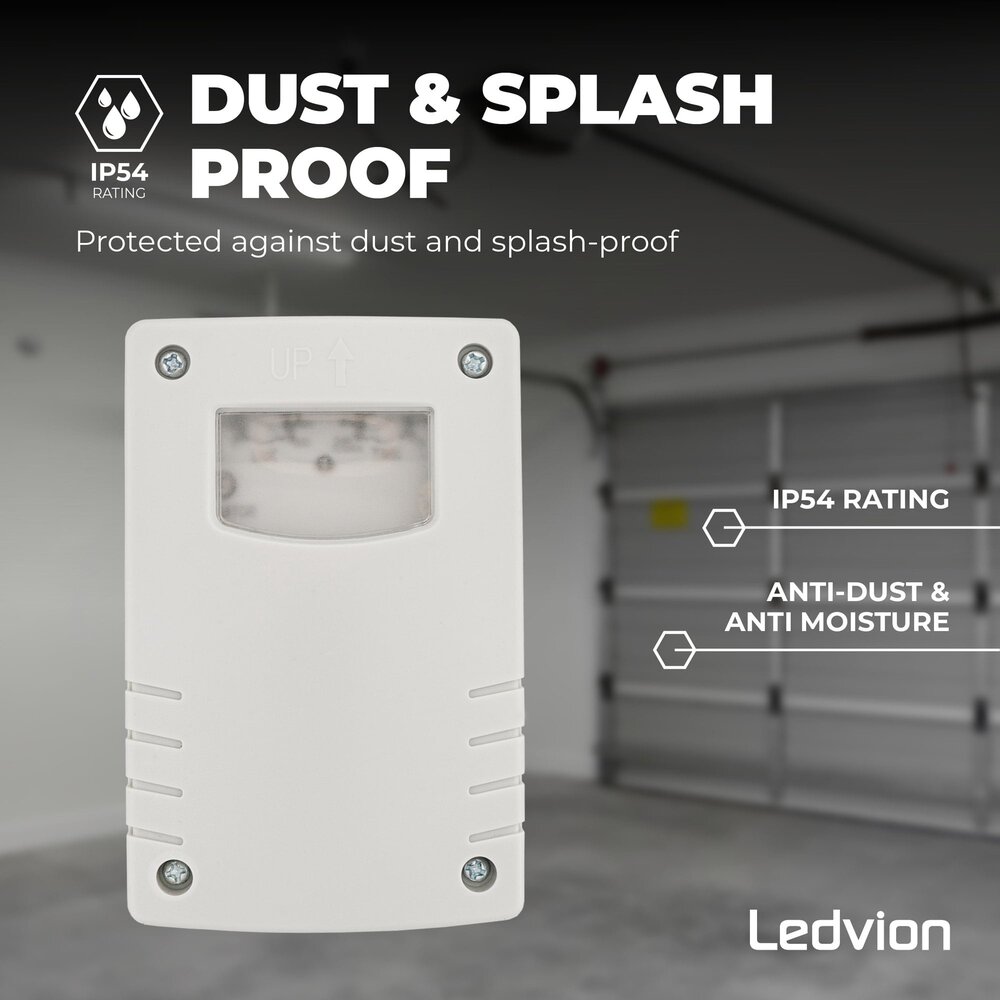 Ledvion Interruptor crepuscular externo - con temporizador - IP54