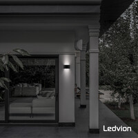 Ledvion Aplique de Pared LED Mira M Negro - 3000K - 12W - IP54