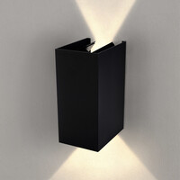 Ledvion Aplique de Pared LED Up & Down Cubo Negro - 3000K - 9W - IP54