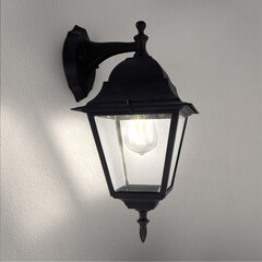 Aplique de Pared Vela M Classic - Negro - E27