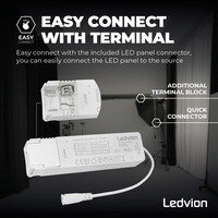 Ledvion Panel LED Lumileds 120x30 - 36W - 6500K - 125 lm/W - 5 años de garantía