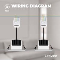 Ledvion Focos Empotrables LED Regulables Negros - IP65 - 5W - 2700K - 5 años de garantía - Para el baño