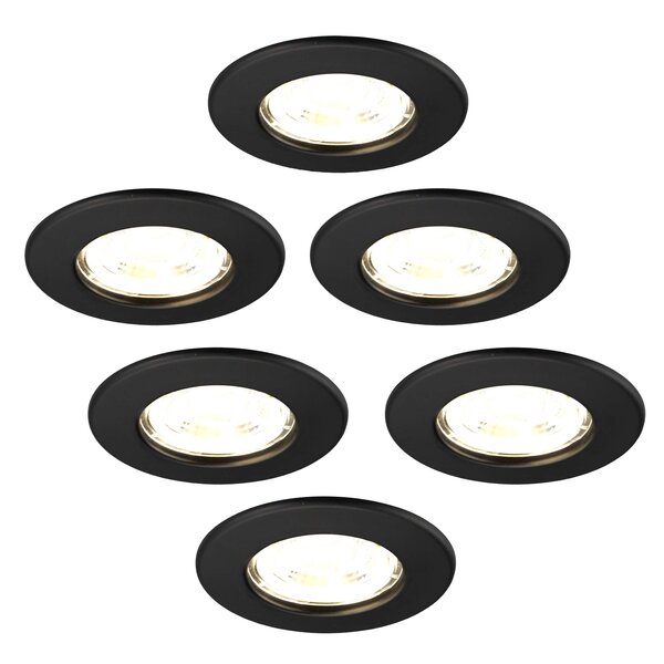 Focos Empotrables LED Regulables Negros - 5W - IP65 - 2700K - ø84mm -  Lámparasonline.es