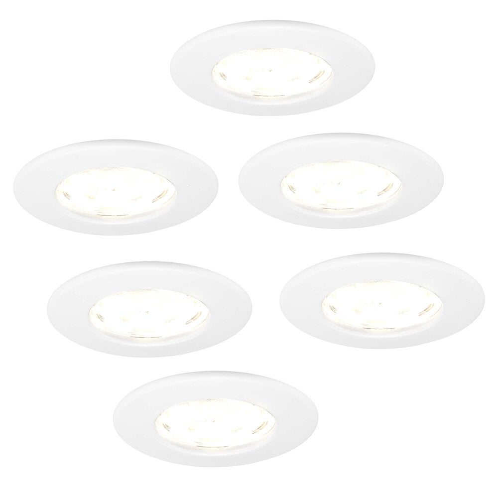 Ledvion Focos Empotrables LED Regulables Blancos - IP65 - 5W - 2700K - 5 años de garantía - Para el baño