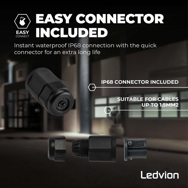 Ledvion Proyector LED 50W - Osram - Sensor de movimiento - IP44 - 120lm/W - 4000K - 5 años de garantía