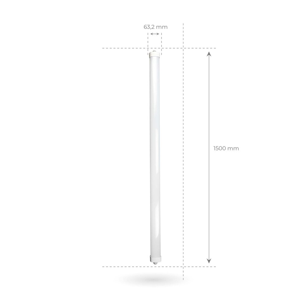 Ledvion Pantalla LED 150 cm - Samsung LED - IP65 - 48W - 140 lm/W - 6500K - Conectable - 5 años de garantía