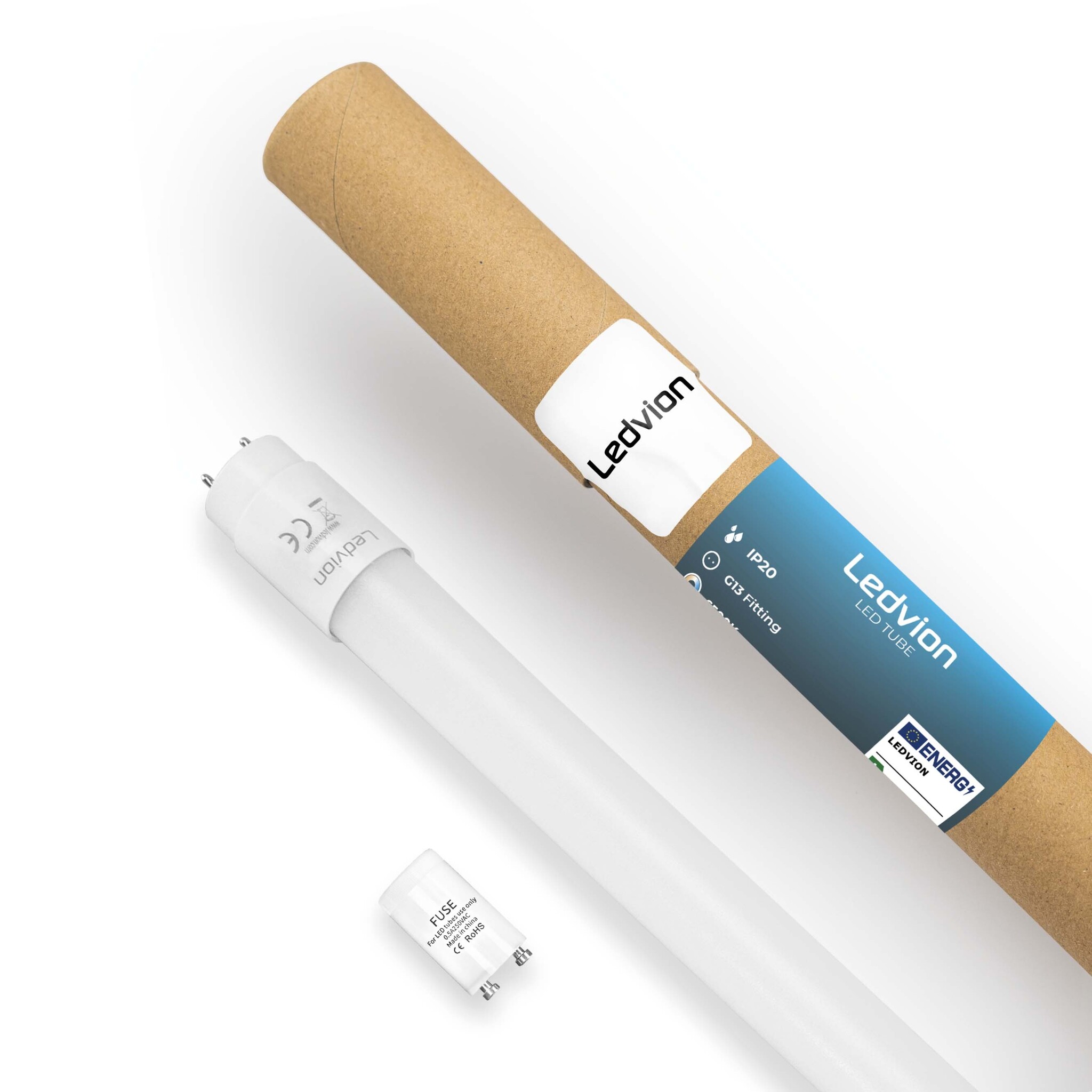 Plafoniera LED Ledvion 60cm | 7W, 6500K, 1120 Lumen | IP65 | Con Tubo LED E Fissaggi | Per Interni/Esterni - Foto 11