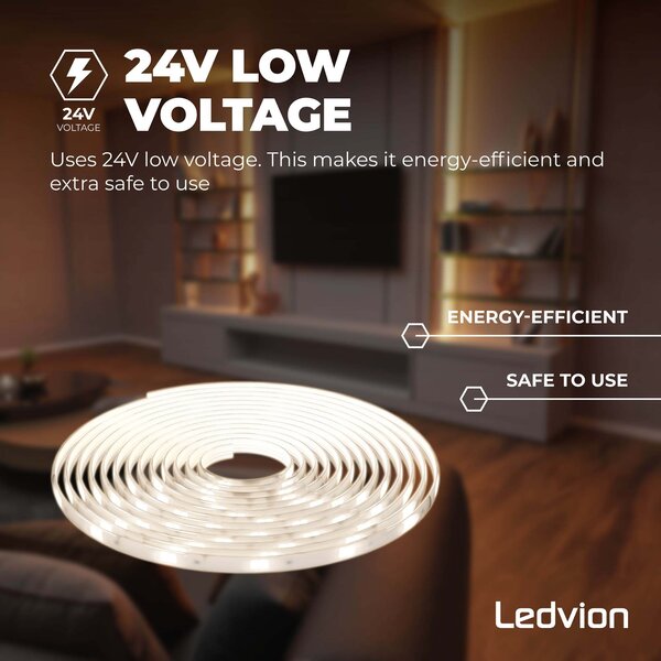 Ledvion Tira LED Regulable - 3 metros - 3000K-6500K - 24V - 9W - Plug & Play