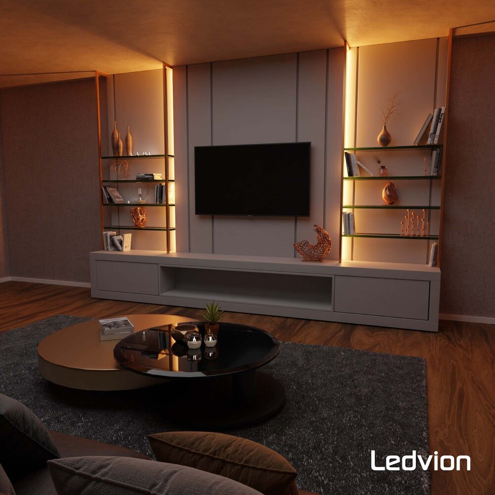 Ledvion Tira LED Regulable - 3 metros - RGB + 3000K - 24V - 9W - Listo para usar