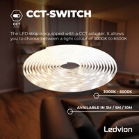 Ledvion Tira LED Regulable - 5 metros - 3000K-6500K - 24V - 13W - Plug & Play