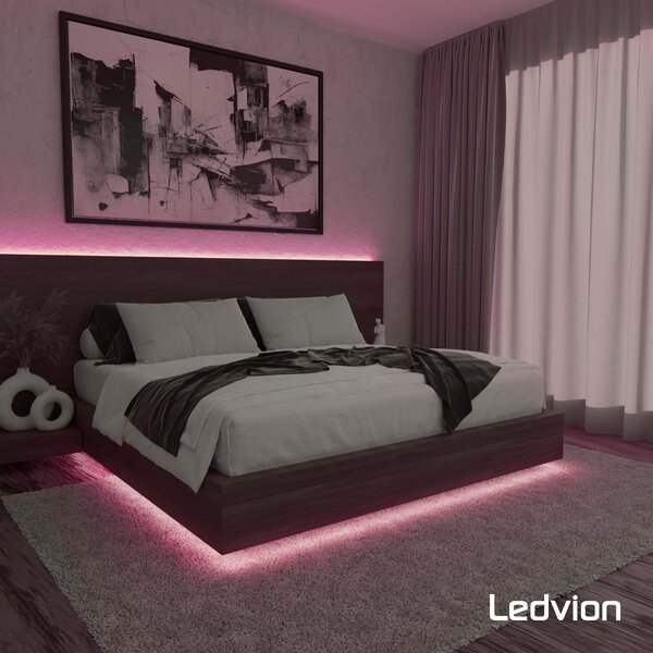 Ledvion Tira LED Regulable - 5 metros - RGB + 3000K - 24V - 13W - Plug & Play