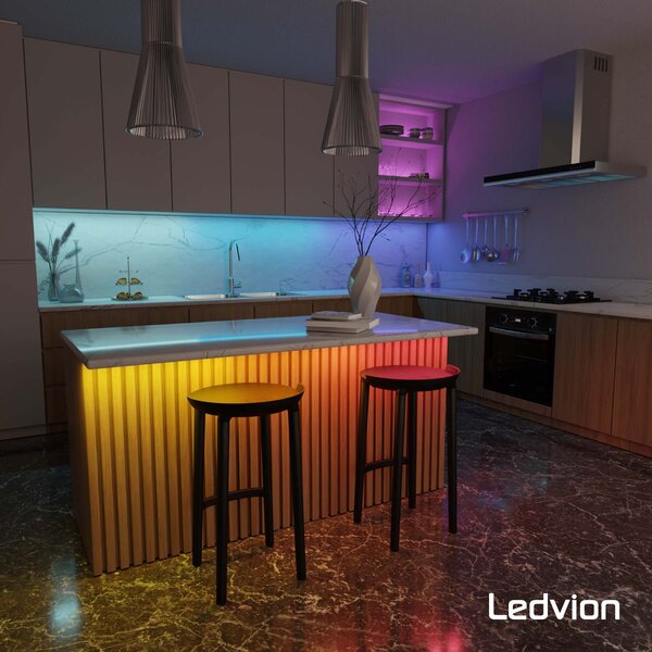 Ledvion Tira LED Inteligente - 10 metros - RGB + CCT - 24V - 19W - Plug & Play