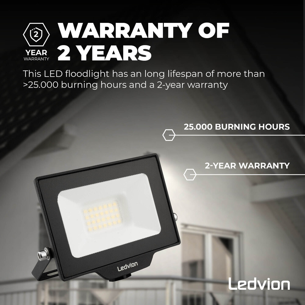Ledvion Proyector LED Osram 20W – 2200 Lumen – 4000K