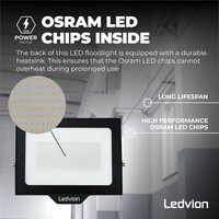Ledvion Proyector LED Osram 100W – 12.000 Lumen – 6500K