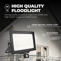 Ledvion Proyector con Sensor LED 200W - Chip Osram - 24.000 Lumen - 4000K