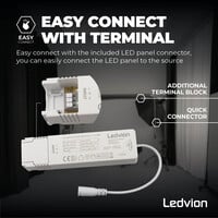 Ledvion 6x Panel LED 60x60 - 36W - Lumileds - 125Lm/W - 6500K