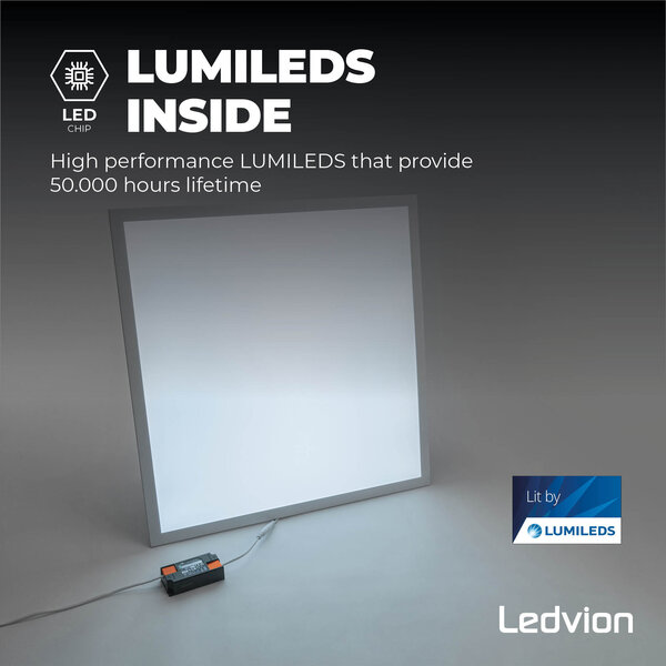 Ledvion 6x Panel LED 60x60 - 36W - Lumileds - 125Lm/W - 6500K
