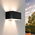 Aplique de Pared Solar LED - Negro - Bidireccional - 3000K - IP44