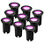 9x Foco LED Inteligente empotrable de suelo LED Redondo IP67 - 4,9W - RGB+CCT - Cable 1m - Negro