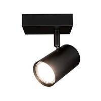 Ledvion Lámpara de techo LED - Regulable - Inclinable - 5W - 4000K - Negro