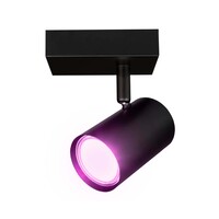 Ledvion Lámpara de techo LED - Regulable - Inclinable - 4,9W - RGB+CCT - Negro