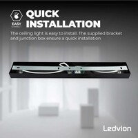 Ledvion Lámpara de techo LED Trio - Regulable - Inclinable - 5W - 4000K - Negro