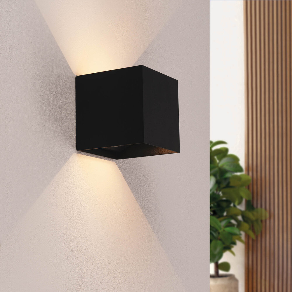 Ledvion USB Aplique de Pared Recargable Negro - Inalámbrico - Batería de 4000 mAh - Adecuado para Interiores y Exteriores