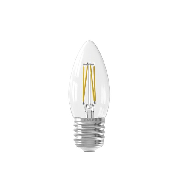 Calex Lámpara LED Vela Calex Filamento - E27 - 470 Lm - Plata