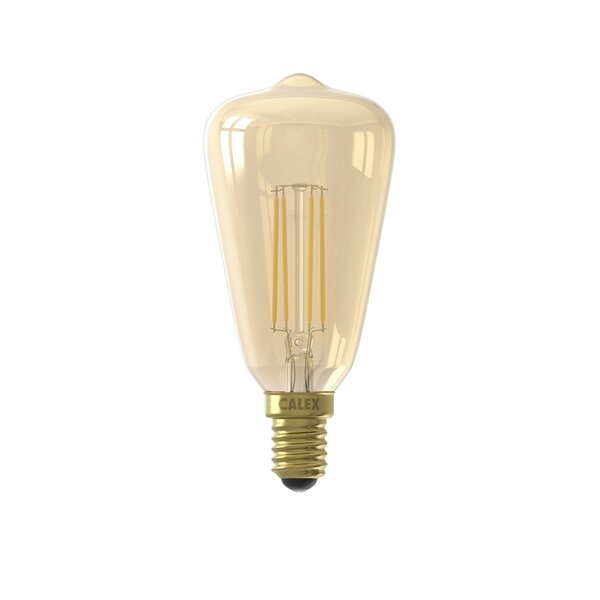Calex Lámpara LED Rústica Calex Cálida - E14 - 320 Lm - Acabado Oro