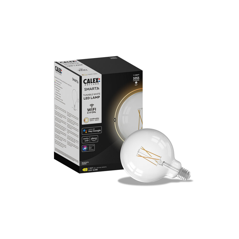 Calex Lámpara inteligente Calex - E27 - 7,5W - 1055 lúmenes - 1800K - 3000K