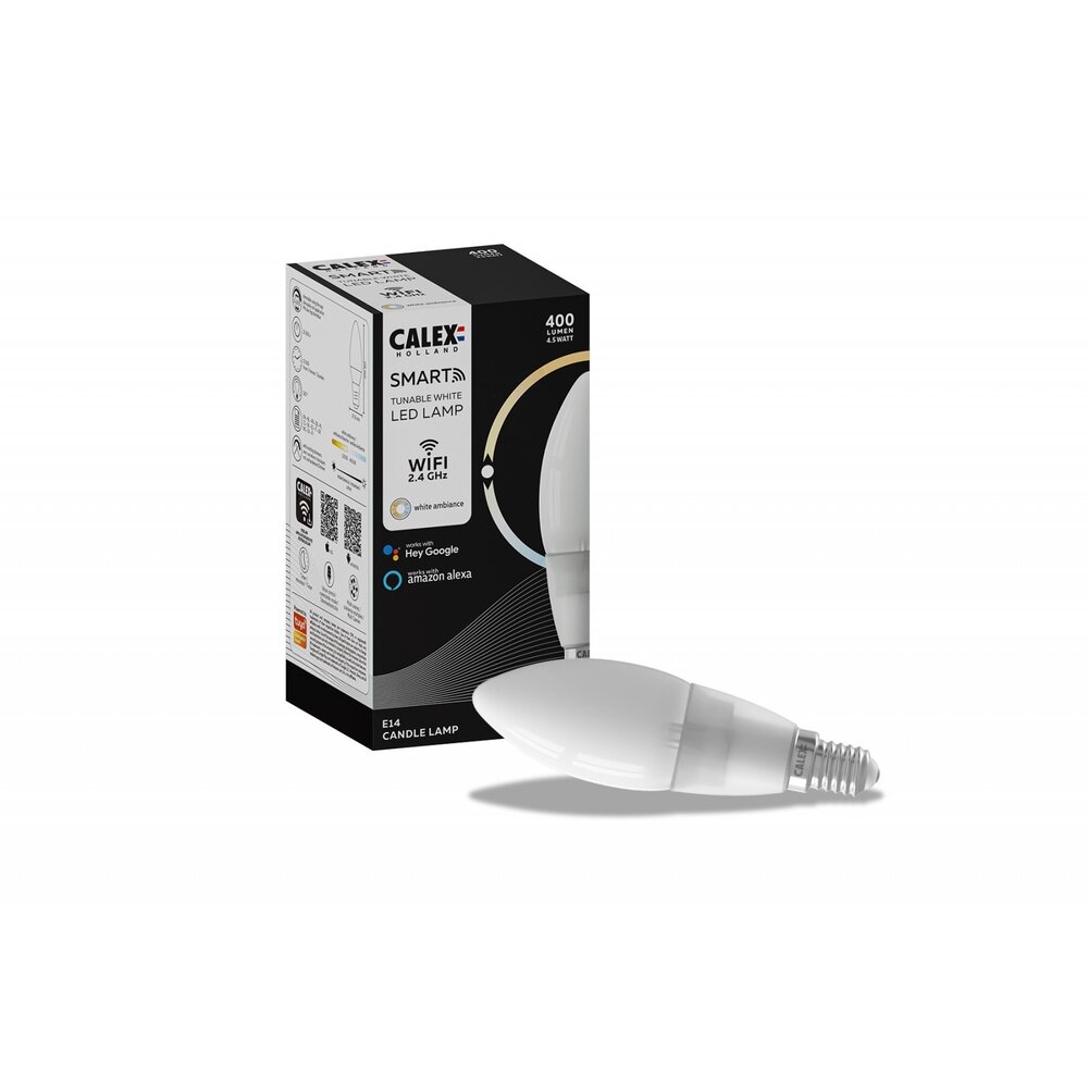 Calex Lámpara inteligente Calex Softline - E14 - 4,5W - 400 lúmenes - 2200K - 4000K