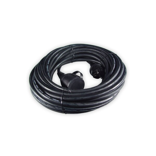 Calex Cable Calex - 10M - Negro - 3x 1,5mm² - Cable de extensión - Cable de extensión