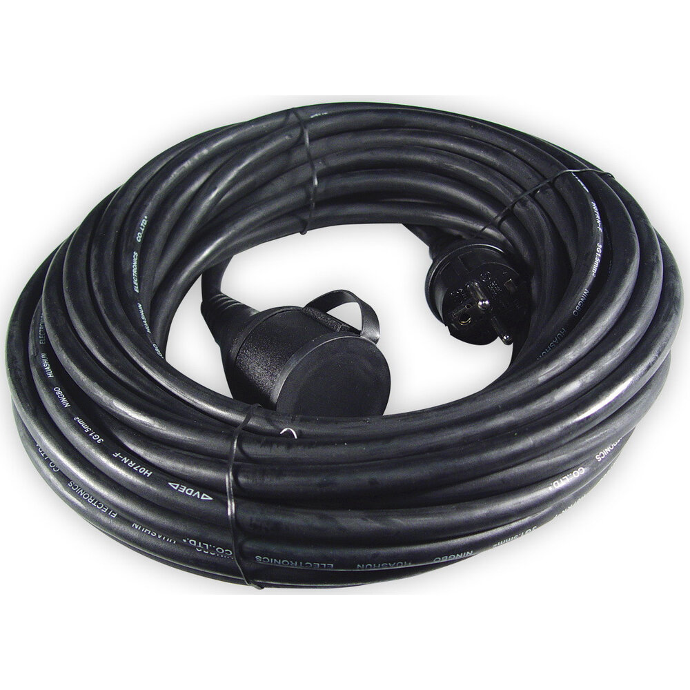 Calex Cable Calex - 20M - Negro - 3x 1,5mm² - Cable de extensión - Cable de extensión