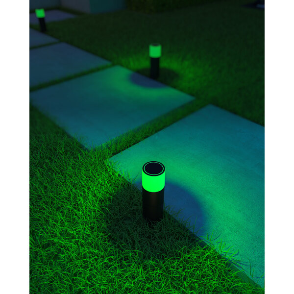Calex Lámpara exterior de pie Calex Smart - RGB - IP44 - Iluminación de poste inteligente