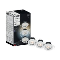Calex Calex Smart Focos empotrables LED 5W - CCT - 345 lúmenes - Ø85 mm - Blanco - Paquete de 3