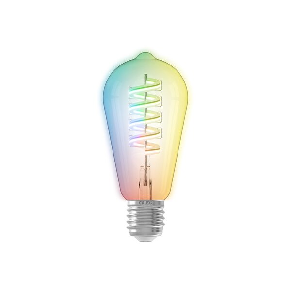 Calex Lámpara LED Calex Smart RGB+1800K E27 Filamento - Wifi - Regulable - 4,9W