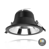 Lámparasonline Downlight LED con Reflector - 15W - Ø120 mm - CCT-Switch - Negro - 5 años de garantía