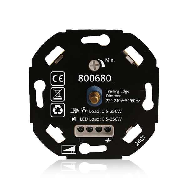 Lámparasonline Dimmer LED 0,5-250W LED 220-240V - Corte de fase - Universal