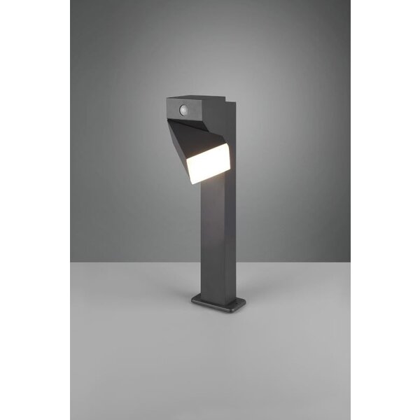 Trio Lighting Lámpara de exterior de pie con sensor - 50 cm - 3000K - 7W - IP54 - Antracita