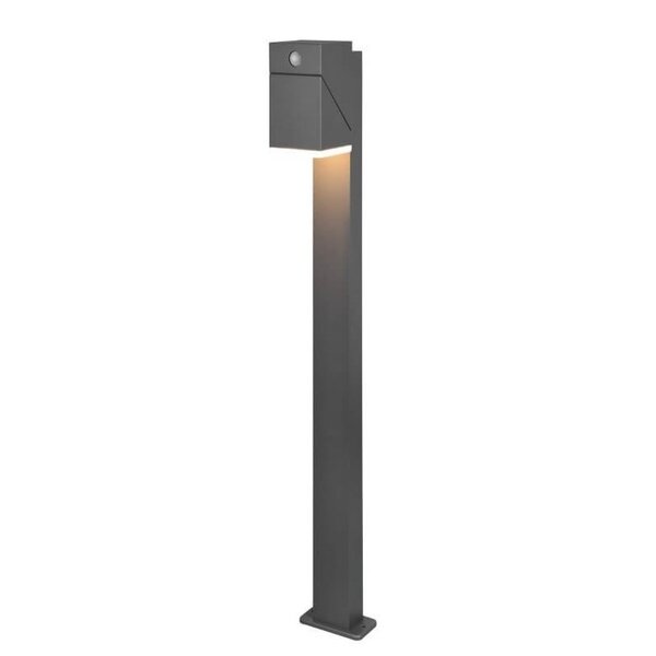 Trio Lighting Lámpara de exterior de pie con sensor - 100 cm - 3000K - 7W - IP54 - Antracita