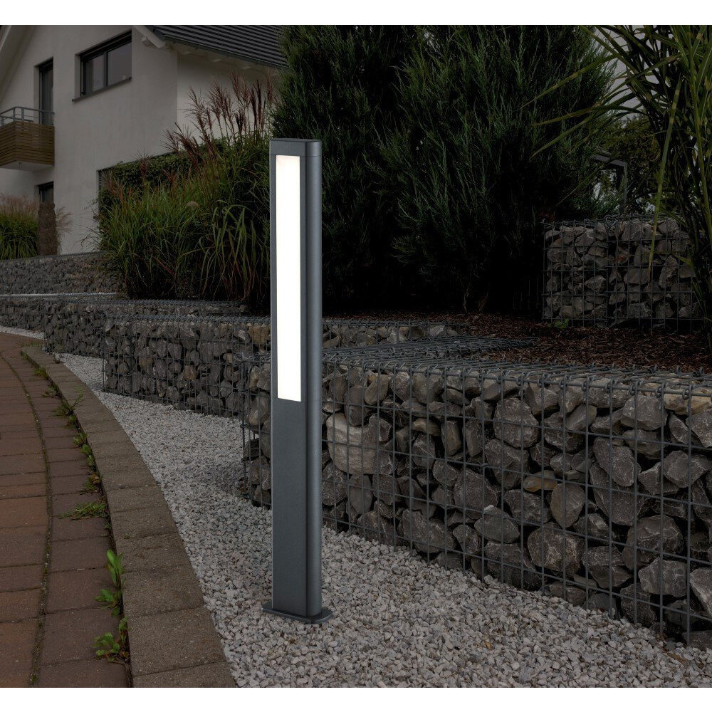 Trio Lighting Lámpara de exterior de pie - 100 cm - 3000K - 5,5W - IP54 - Rin - Antracita