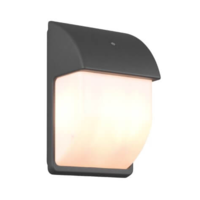 Trio Lighting Iluminación LED para número de casa con sensor crepuscular - Accesorio E14 - IP44 - Mersey - Antracita