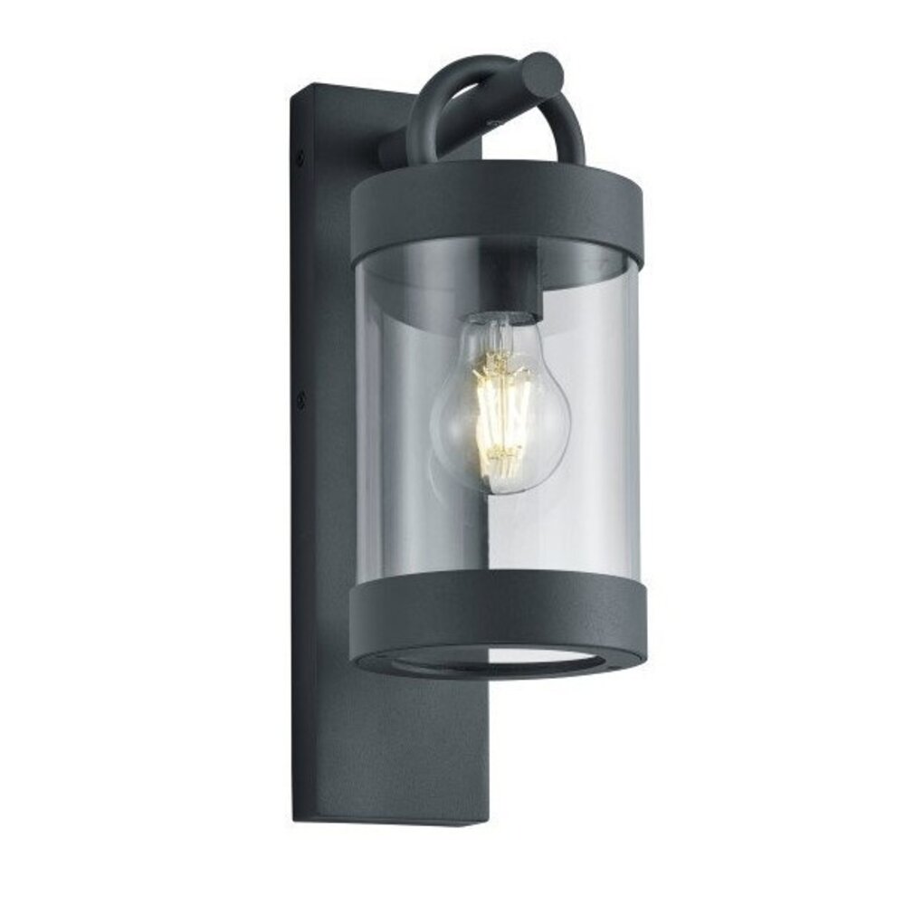 Trio Lighting Aplique LED de exterior con sensor crepuscular - Casquillo E27 - IP44 - Sambesi - Antracita