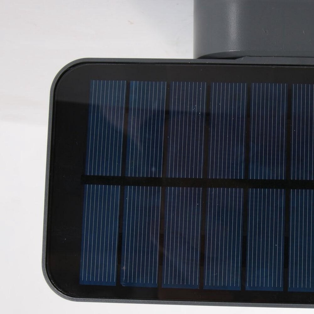 Trio Lighting Aplique LED Solar Exterior con Sensor de Movimiento - 3000K - 4,5W - IP44 - Esquel - Antracita
