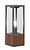 Lámpara de exterior de pie - 40 cm - Base E27 - Garona - Antracita con madera