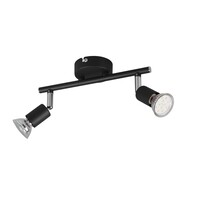 Trio Lighting Foco de techo LED Negro Duo - Inclinable - Accesorio GU10