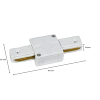 Lámparasonline Conector Tipo I para Carril Monofásico - Blanco